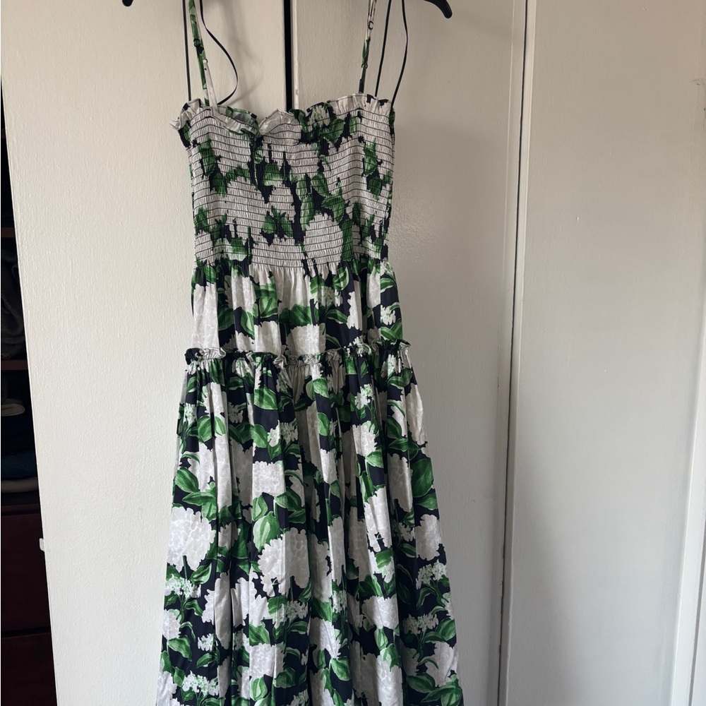 Hill House Home Seraphina Midi Nap Dress Midnight Garden Print - Picture 2 of 7